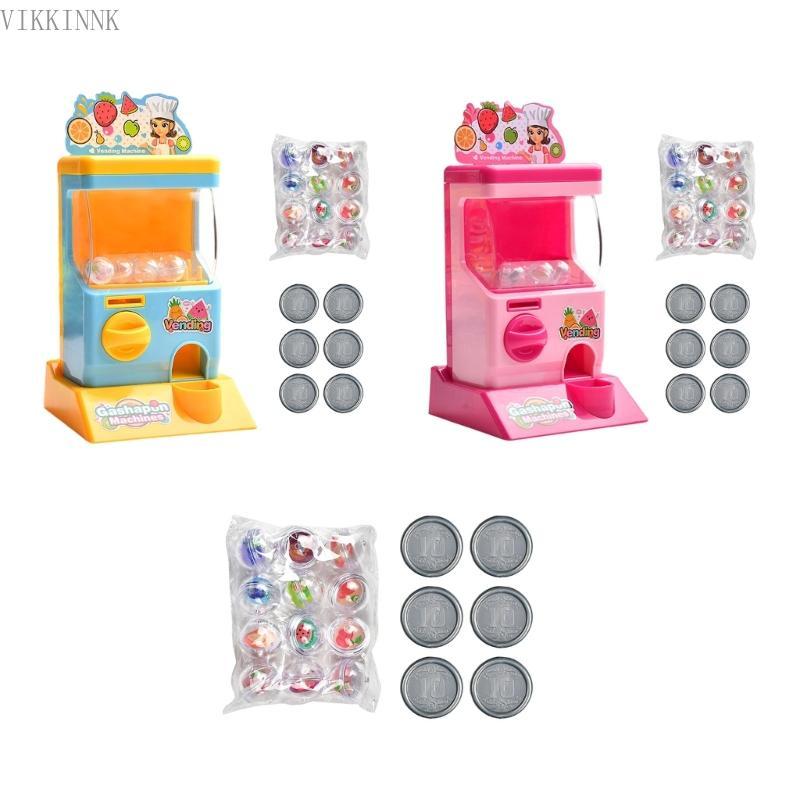 VIKK Mini Capsules Dispenser สนุกเกมสําหรับเด็ก Girls Vending Machine Vending Grabber Gashapon สําหร