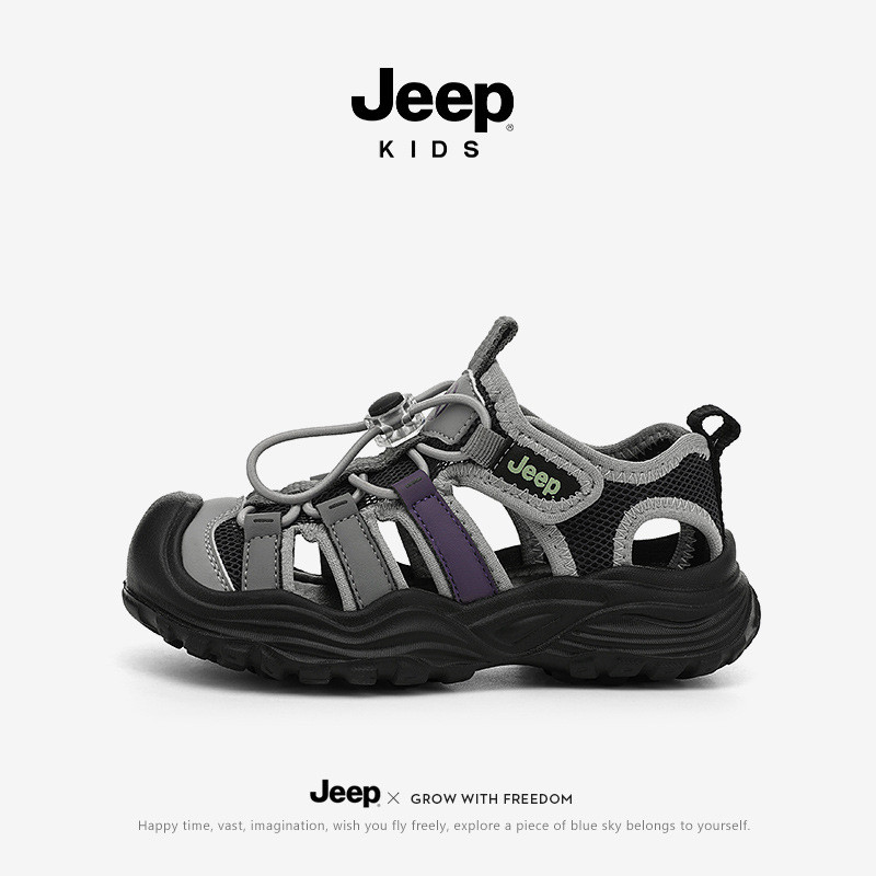 Jeep Jeep รองเท้าเด็กรองเท้าแตะชายสาว River-tracing รองเท้าเด็กสไตล์ใหม่ Soft-soled Toe-