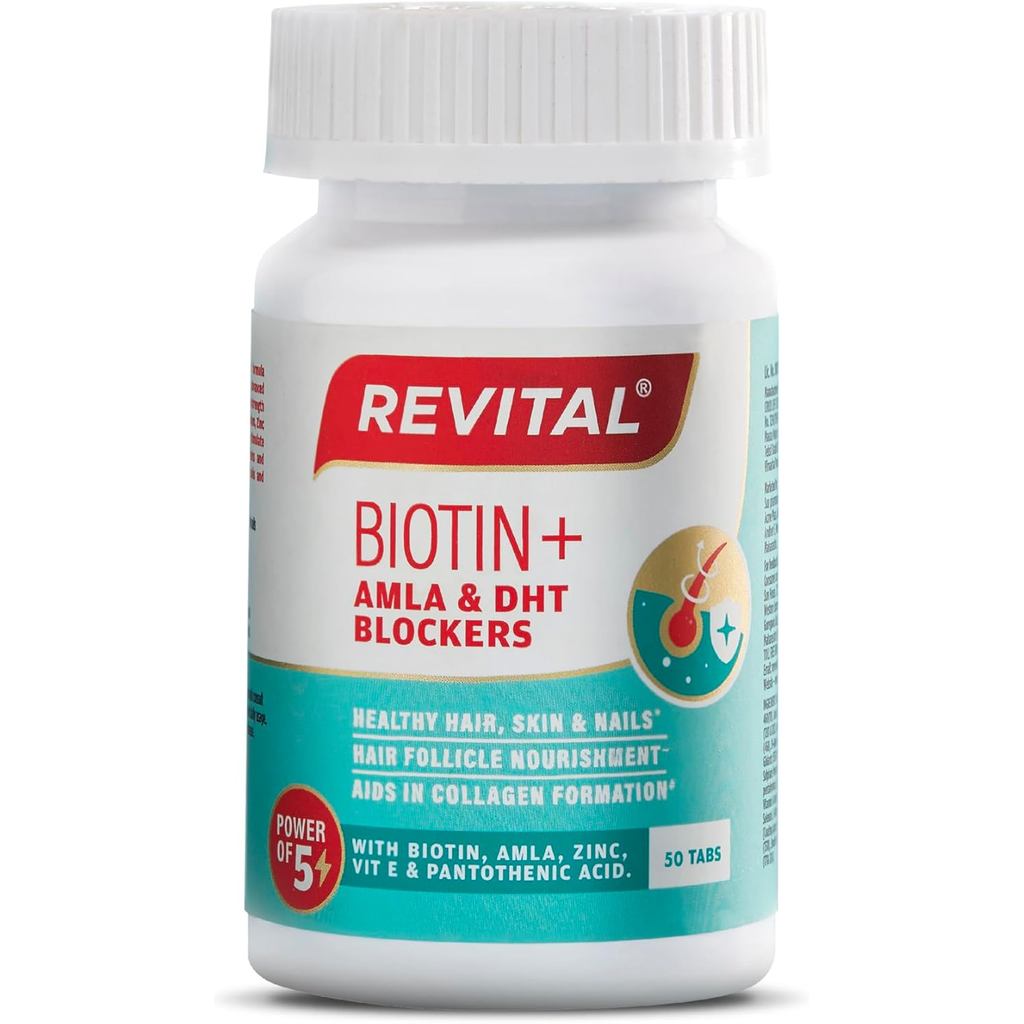 Revital Biotin+ with Amla และ DHT Blockers for Hair Growth | ไบโอติน แอมล่า ซิงค์ วิตามินอี & Pantot
