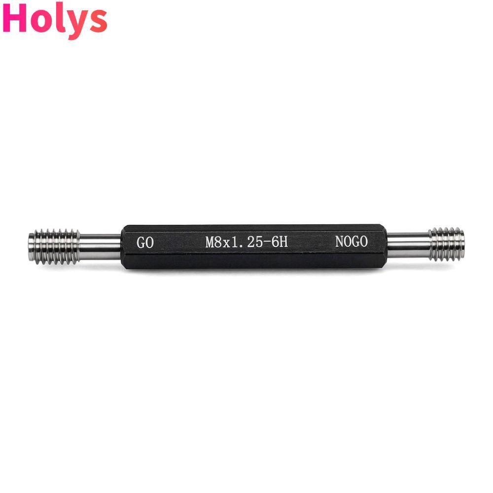 HOLYS Thread Gage, ปลายคู่ 6H Tolerance Thread Plug Gauge, Precision Hex Handle ความยาว 90 มม.เมตริก