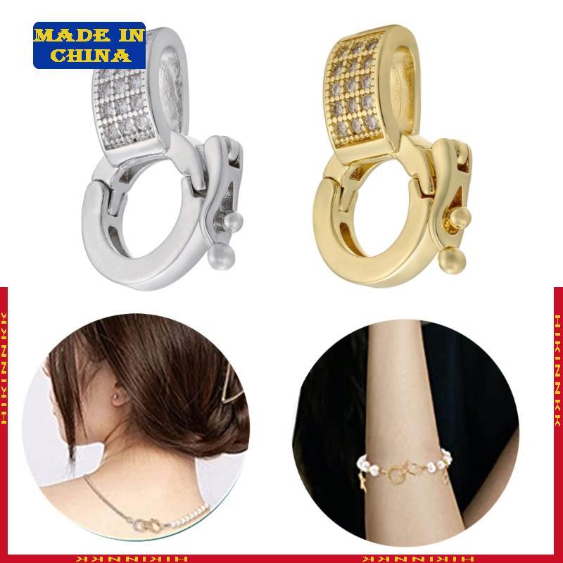 HIK Fold Over Clasps Enhancer Replacement Replacement Bail Clasp Metal Pendant Connector