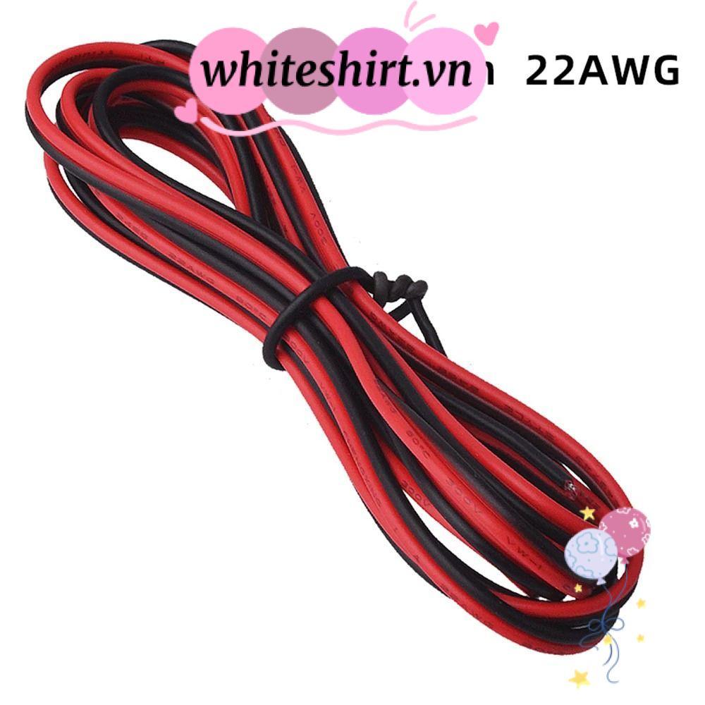 WHITESHIRT สายไฟ 3/20M, ทองแดงดีบุกสีเดียว LED Strip Light สายไฟ, Professional 22AWG 2PIN PVC ฉนวนสี