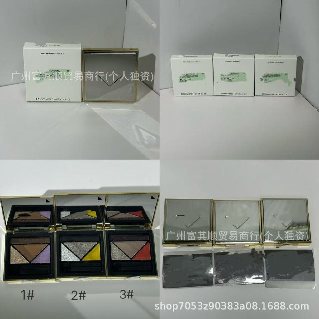 Spot Goods#New foreign trade show four-color eyeshadow6g Color Number01/02/03Earth-toned eyeshadow p