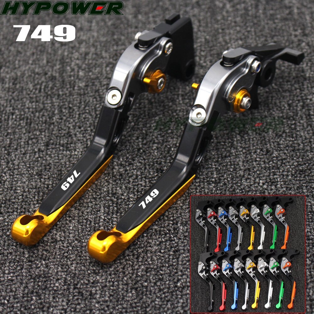 CNC ปรับพับขยายได้ 16 สีมอเตอร์ไซด์สีแดงคลัทช์เบรคสําหรับ Ducati 749 SR 749S 749R 2003 2004 2005 200