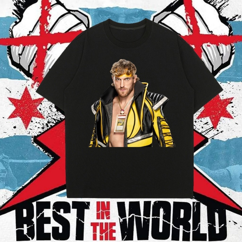 เสื้อยืด Logan Paul WWE Best In The World สไตล์มวยปล้ำเท่ๆ ผ้าฝ้าย 100% แฟชั่นฮิต สำหรับผู้ชายผู้หญิ