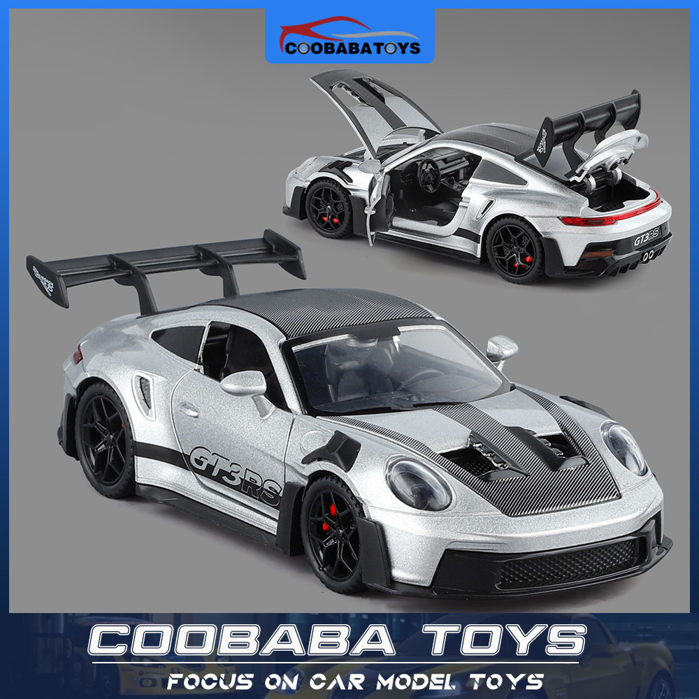 CBB 1:32 Porsche 911 GT3 RS Alloy รถเหล็กโมเดลของเล่นเสียงและแสงดึงกลับสําหรับเด็กเด็กผู้ใหญ่รถสะสมของขวัญวันเกิด