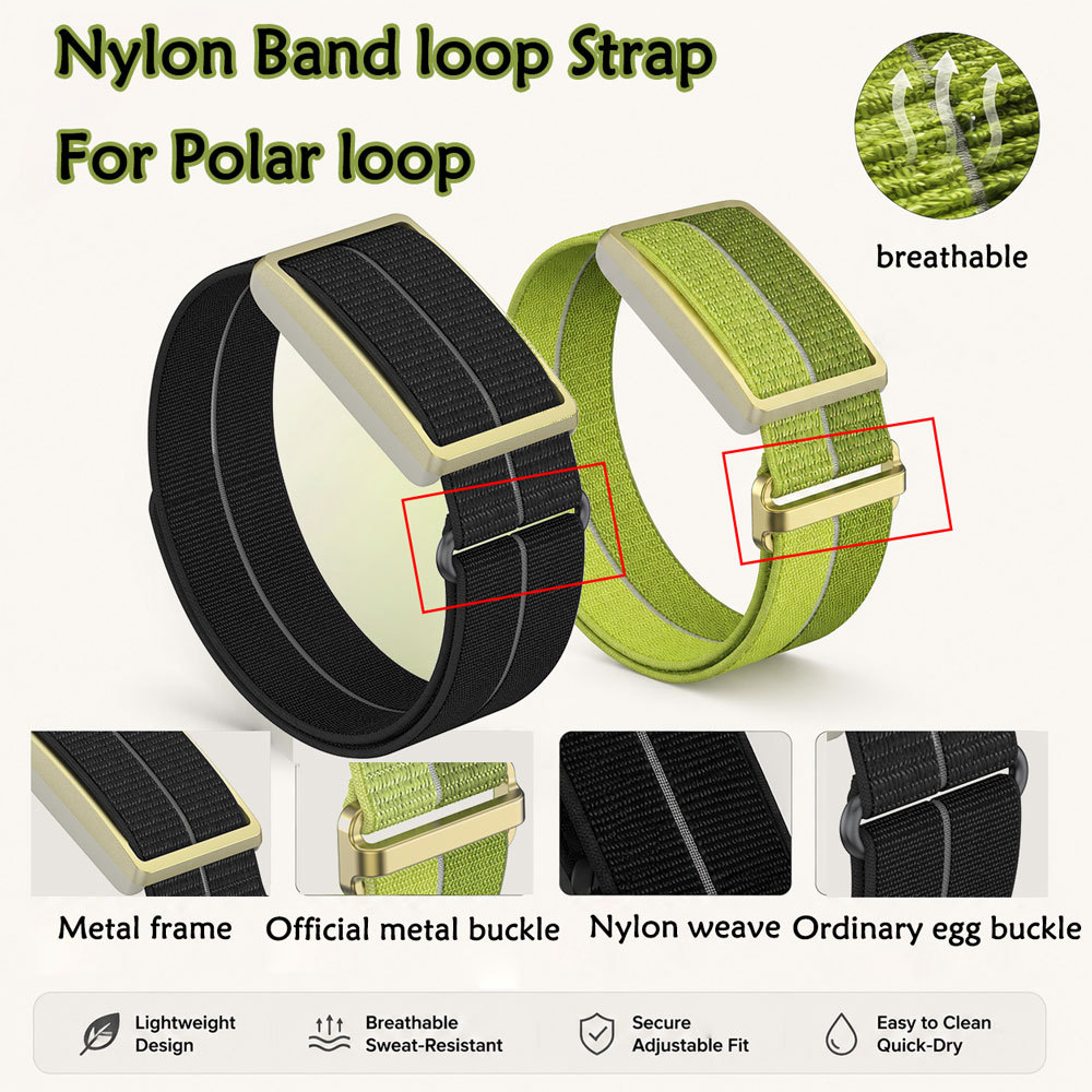 2PCS อย่างเป็นทางการปกติหัวเข็มขัดสไตล์ไนลอนสําหรับ POLAR Loop Magic BUCKLE Unisex นุ่มและระบายอากาศ