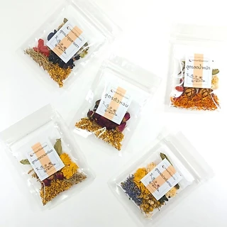 (สินค้าแฮนด์เมทจัดส่งภายใน 2 วัน)ชาดอกไม้ ออแกนิค (ขนาดทดลอง Size mini ) เปลี่ยนโฉมสติกเกอร์แบบใหม่!! แถมถุงกรองชา1ชิ้น