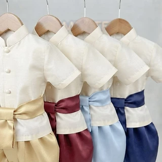 ชุดไทยเด็กผู้ชาย ชุดราชประแตนเด็ก ชุดท่านขุนมีมากกว่า 10สีไซส์1-10 ขวบ