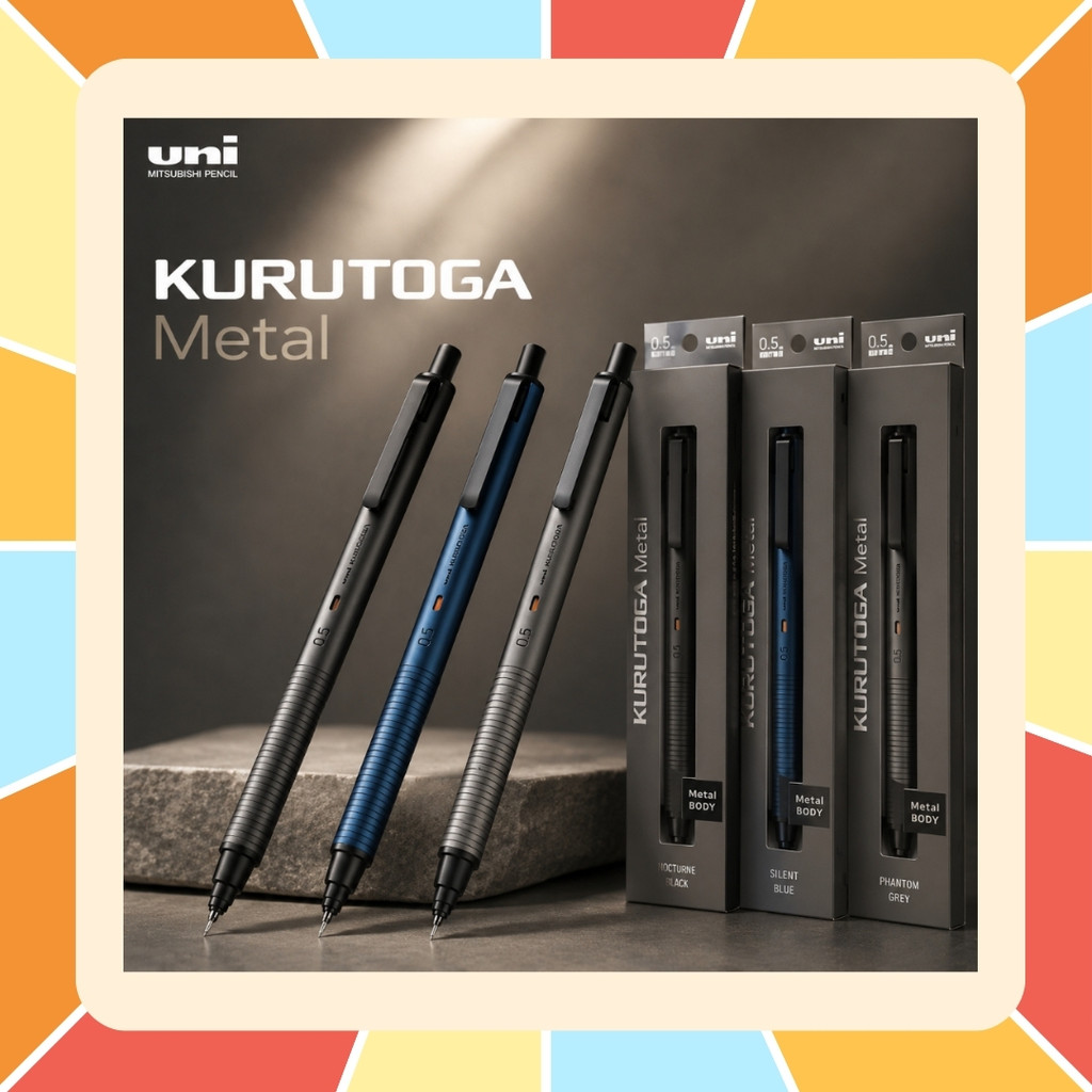 UNI Kuru Toga Metal ดินสอกดพรีเมียม (ดีไซน์หรูหรา + กลไกอัจฉริยะ KS Engine) Kurutoga ดินสอกดด้ามโลหะ