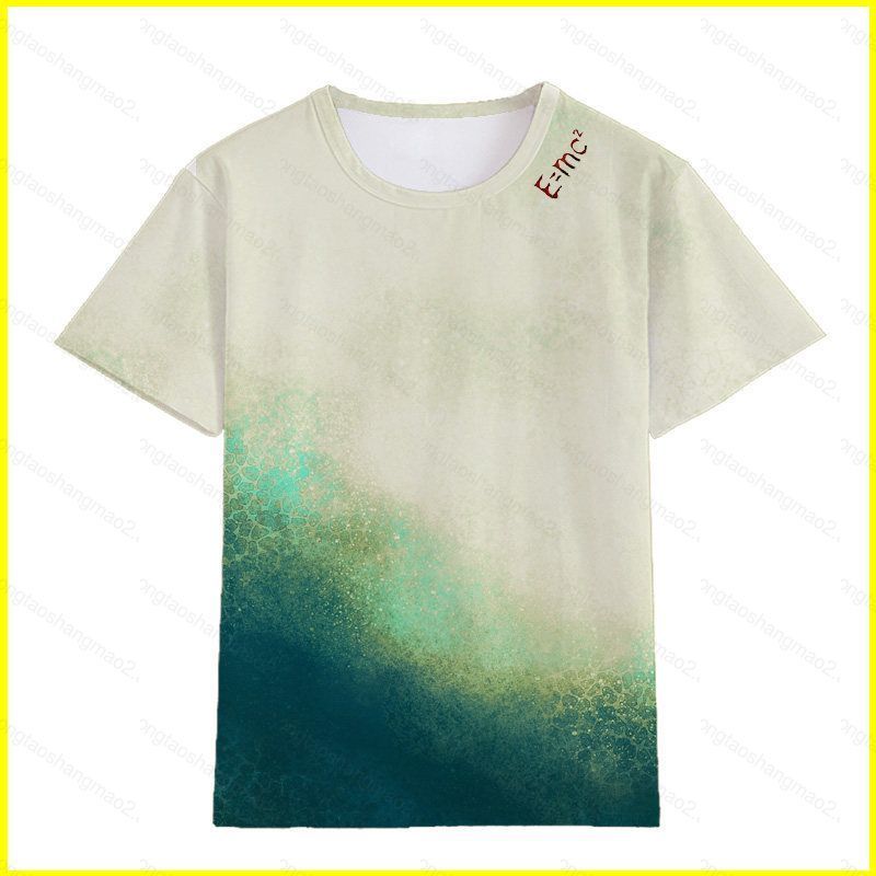 ยัง2 ดร. หิน: New World Tshirt Anime Tie-dye Unisex Tee สําหรับเด็กผู้ใหญ่คอสเพลย์เสื้อแขนสั้น E = M