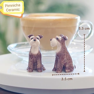 สัตว์จิ๋ว เซรามิคจิ๋ว ตุ๊กตาเซรามิค ของแต่งบ้าน โมเดลน้องหมา โมเดลสัตว์จิ๋ว