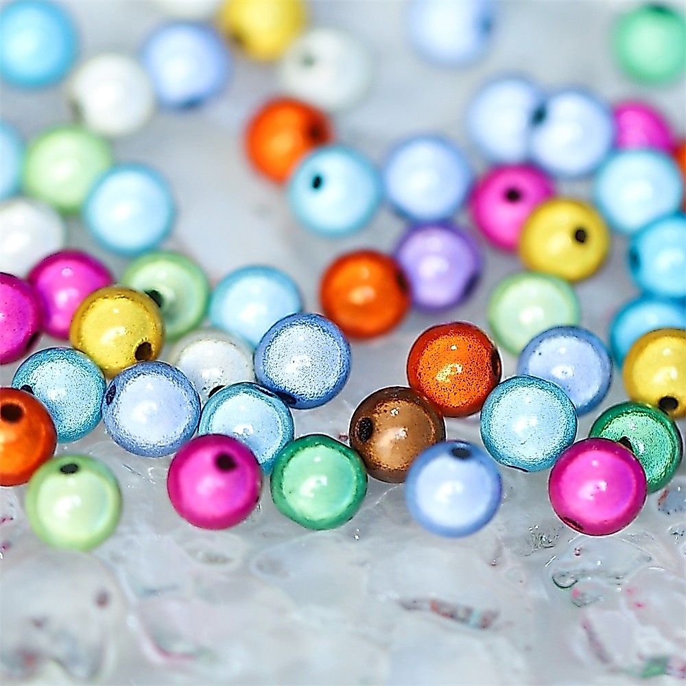 12-14mm ไข่มุกเทียมลูกปัดเลเซอร์สร้อยคอ ABS เครื่องประดับแฟชั่น DIY (30 ชิ้นต่อถุง)-3