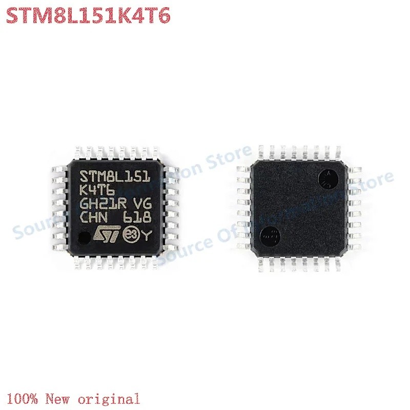 10 ชิ้นเดิม STM8L151K4T6 LQFP-32 แพคเกจ 16KB แฟลช 2KB RAM 1.8V ~ 3.6V พลังงานต่ํา 8-bit STM8 Microco
