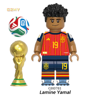 2026 World Cup Star Mo Salah Yamal Bellingham Haaland Laautaro Alvarez Rodri บล็อกตัวเลขของเล่น