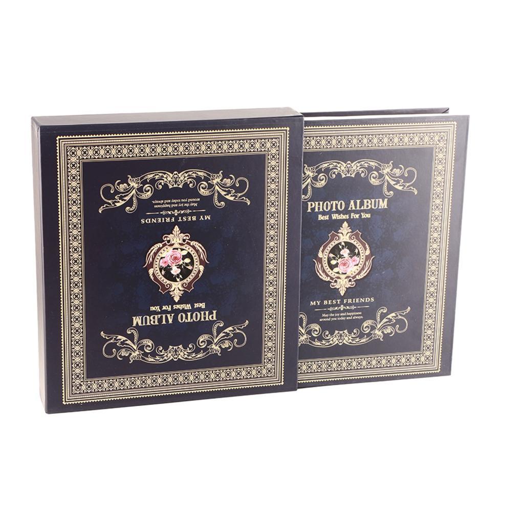 Pickhouse Photo Cardboard Sleeve Retro Album 500 รูปภาพสําหรับ 6x4 Christmas (สีกรมท่า)