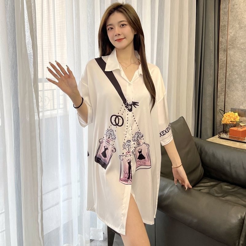 ชุดนอนกระโปรงไซส์ใหญ่ อก 60 เหมาะสําหรับสาวๆทุกวัย ผ้านิ่ม เบา ระบายอากาศ.ไม่ผอม จัดส่งฟรี