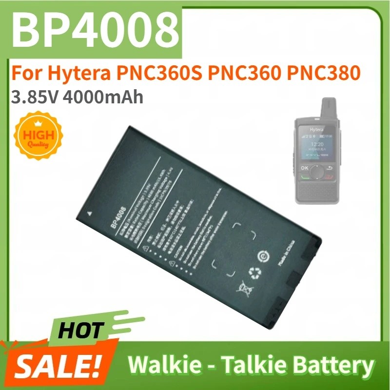 คุณภาพสูง BP4008 Walkie - Talkie แบตเตอรี่ 3.85V 4000mAh สําหรับ Hytera PNC360S PNC360 PNC380 ยี่ห้อ