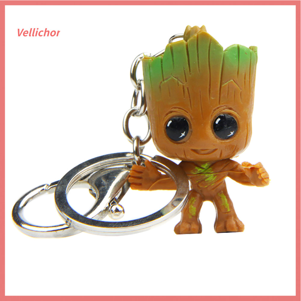 Velli Guardians of Galaxy Tree Man Groot จี้รูปพวงกุญแจผู้ถือกระเป๋าพวงกุญแจ