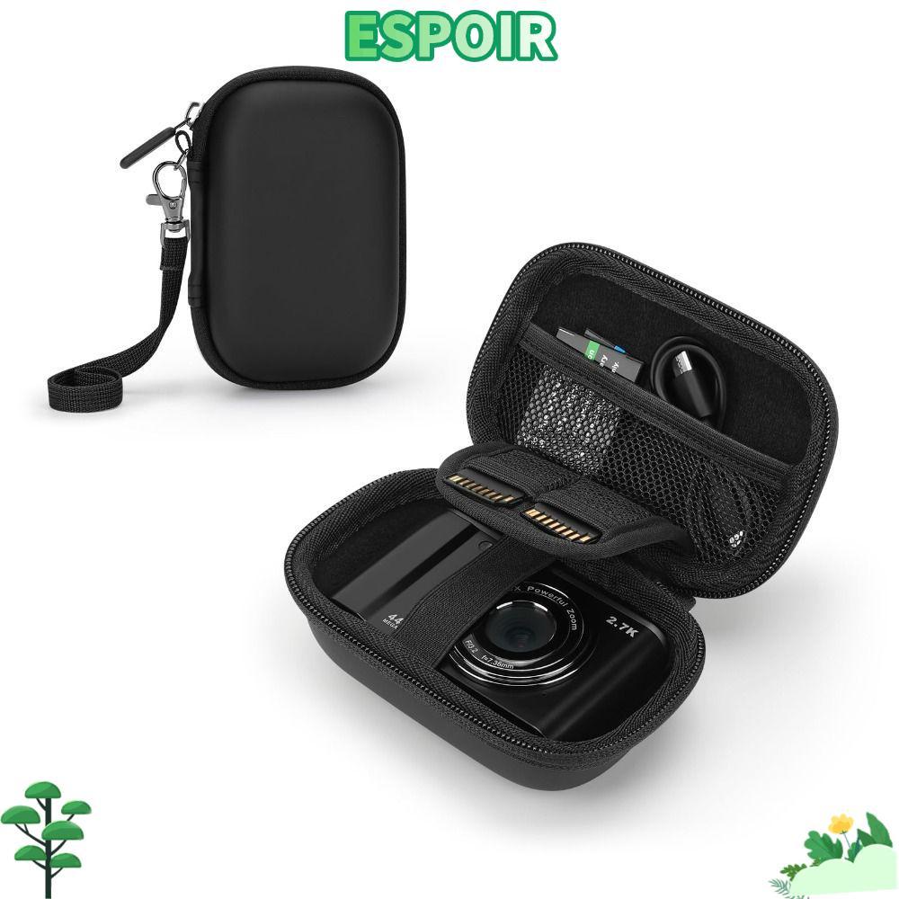 IESPOIRHA ที่เก็บกล้อง, EVA Shell Plush Padding กระเป๋าเดินทาง,กันกระแทกกันน้ํา Anti-fall SD Card St