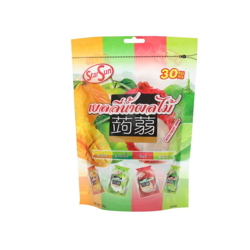 พร้อมสต็อก Fast Shipping Thai Food starsun Comprehensive Assorted Fruit Flavour Suckable Konjac Jell