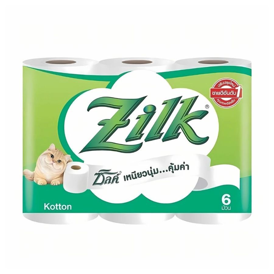 ซิลค์ คอตตอนกระดาษชำระ Zilk Kotton Toilet Paper 6Pcs.
