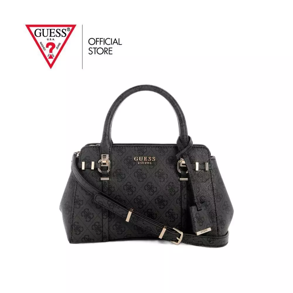 GUESS กระเป๋า รุ่น SG991705 LEONA LOGO SML MLTI COMP STCHL สีดำ