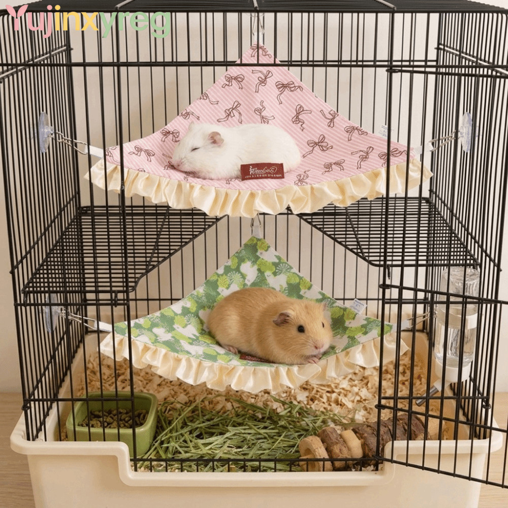 YUJINPH เปลญวน PET, Breathable Compact Small Pet Hammock, Breathable Metal Corner Hanging Guinea Pig