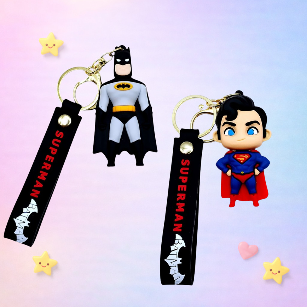 พวงกุญแจ GANTUNGAN Superhero - พวงกุญแจ Batman Superman - เครื่องประดับน่ารัก