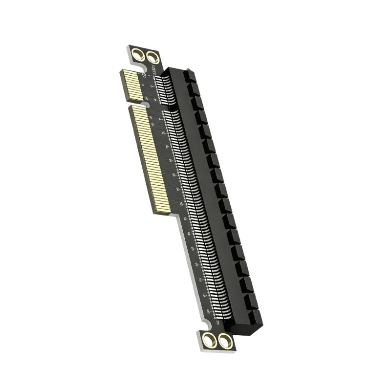 Kiss PCIe X8 ถึง X16 การ์ดอะแดปเตอร์บอร์ดขยายแบบแข็งพร้อมคอนแทคเลนส์สีทองสําหรับส่วนขยายช่องเดสก์ท็อ