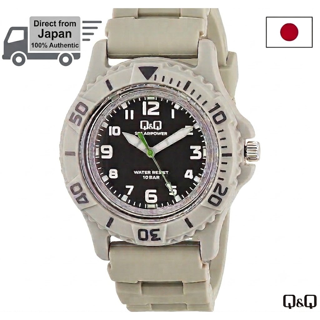 CITIZEN Q&Q Solar Powered E02A-004VK Grey Mens Unisex Watch