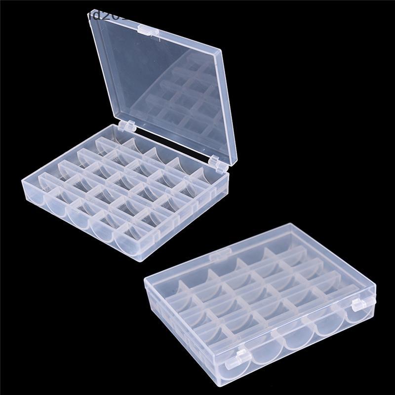 [bet] 25 แกนกระสวยเปล่าจักรเย็บผ้า Bobbin Case Organizer Storage กล่องพลาสติก [TH]