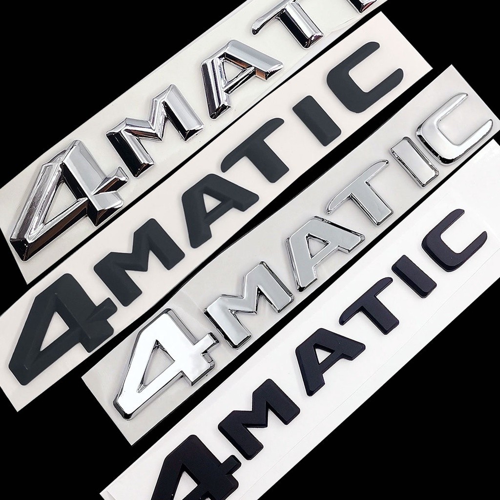 4MATIC โลโก้สําหรับ Mercedes Benz ABCES ML SL CL GLA CLA Class AMG 4MATIC 4 MATIC Trunk Chrome ตัวอั
