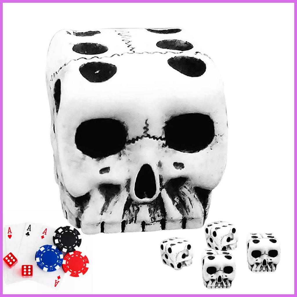 Skull ชุดลูกเต๋า Spooky Gothic Entertainment อุปกรณ์เสริม Polyhedral Gothic Skull ลูกเต๋าสําหรับผู้ใ
