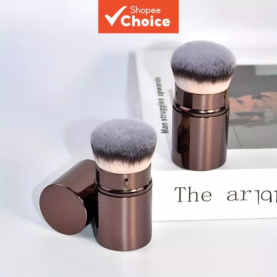Professional Retractable Face Brush สําหรับ Blush Foundation Powder สังเคราะห์ Ultra Soft Hair เหมาะสําหรับ Liquid แต่งหน้า Home และ Travel ใช้