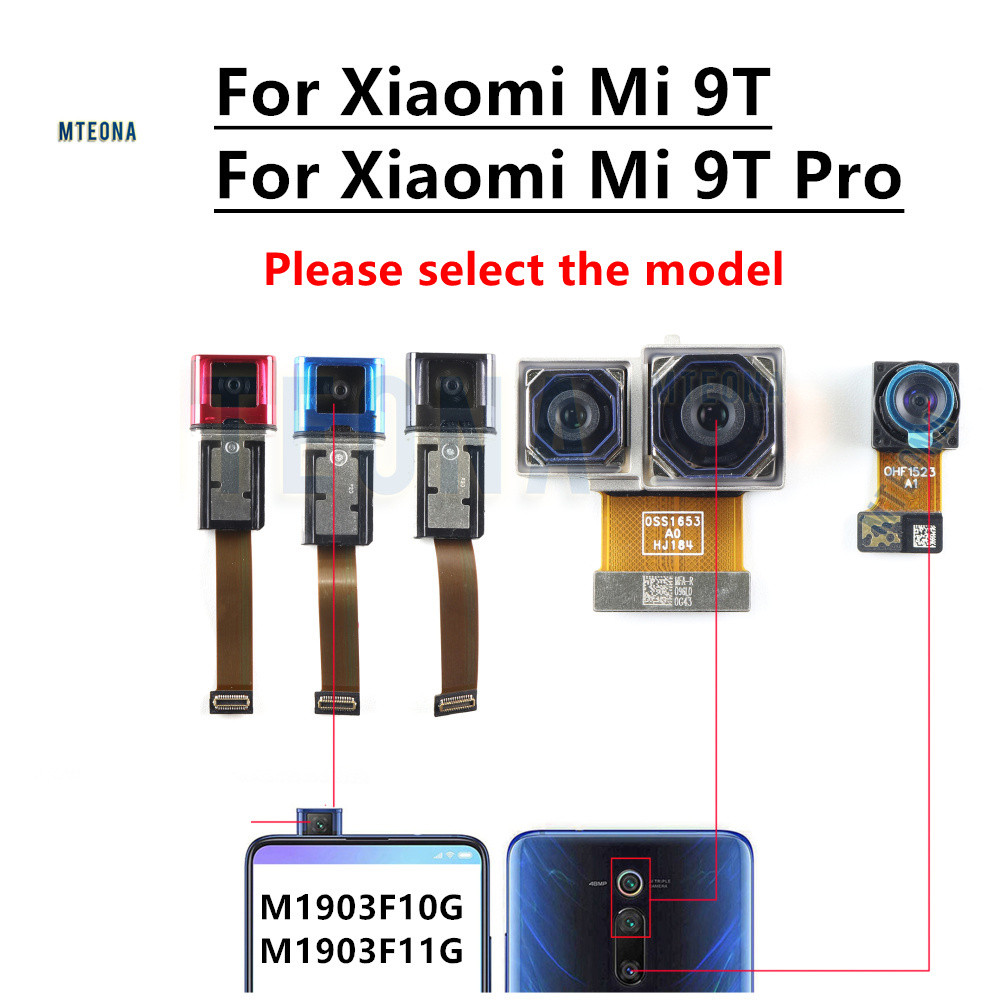 ด้านหน้าด้านหลังกล้องสําหรับ Xiaomi Mi 9T Pro หลัก Facing กล้องโมดูล Flex Cable เปลี่ยนอะไหล่ M1903F