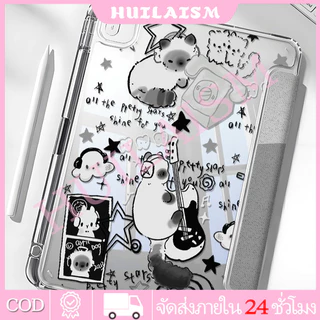 💥พร้อมส่ง💥 เคสอะคริลิคแบบพับ 3+Y สำหรับ iPad รุ่นที่ 11 A16/10/ 9/8, Pro 11/13, Air 7/6/5/4 ลายการ์ตูนแมว