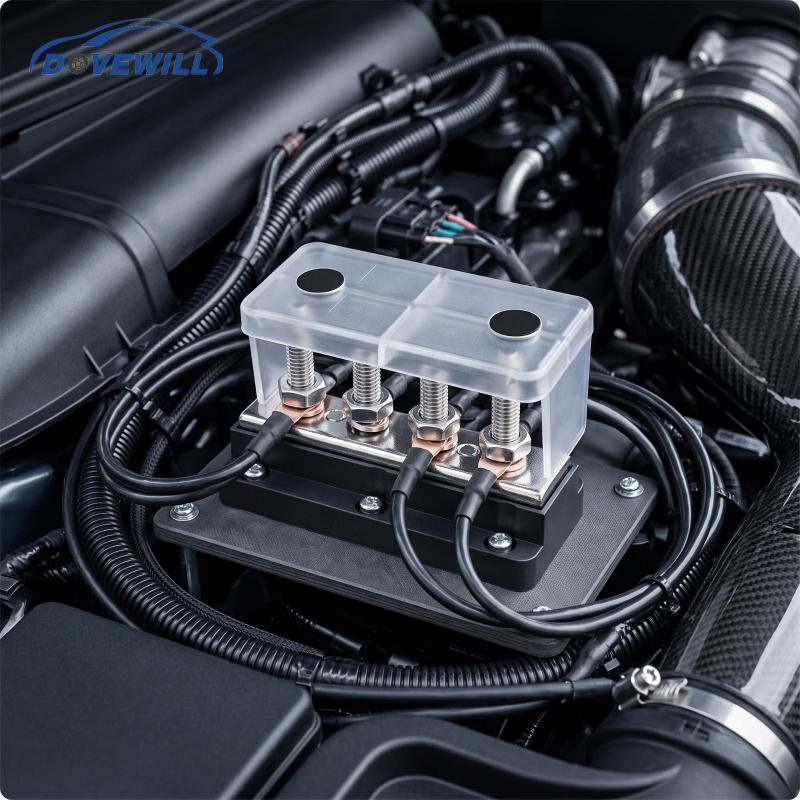 [Dovewill] Bus Bar Terminal Block Safety Busbar Terminal Block Busbar พร้อมฝาครอบหนาขึ้นสําหรับตั้งค