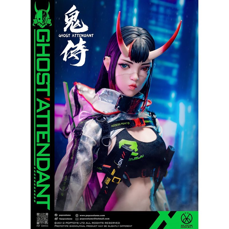 Authentic POP COSTUME GS-001 Ghost Attendant 1/6 Cyber Samurai Figure