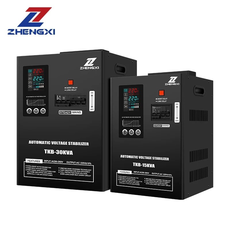 ในสต็อกขายร้อน 220V เฟสเดียว 80 V-260 V AC รีเลย์ประเภทปรับแรงดันไฟฟ้าอัตโนมัติ 10KVA 15KVA 20KVA 30