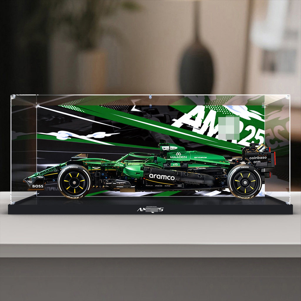 [กล่องแสดงโปร่งใส] Xiweilan เหมาะสําหรับ Lego 42240 Aston Martin Ami Fleet F1AMR25 Racing Model Disp