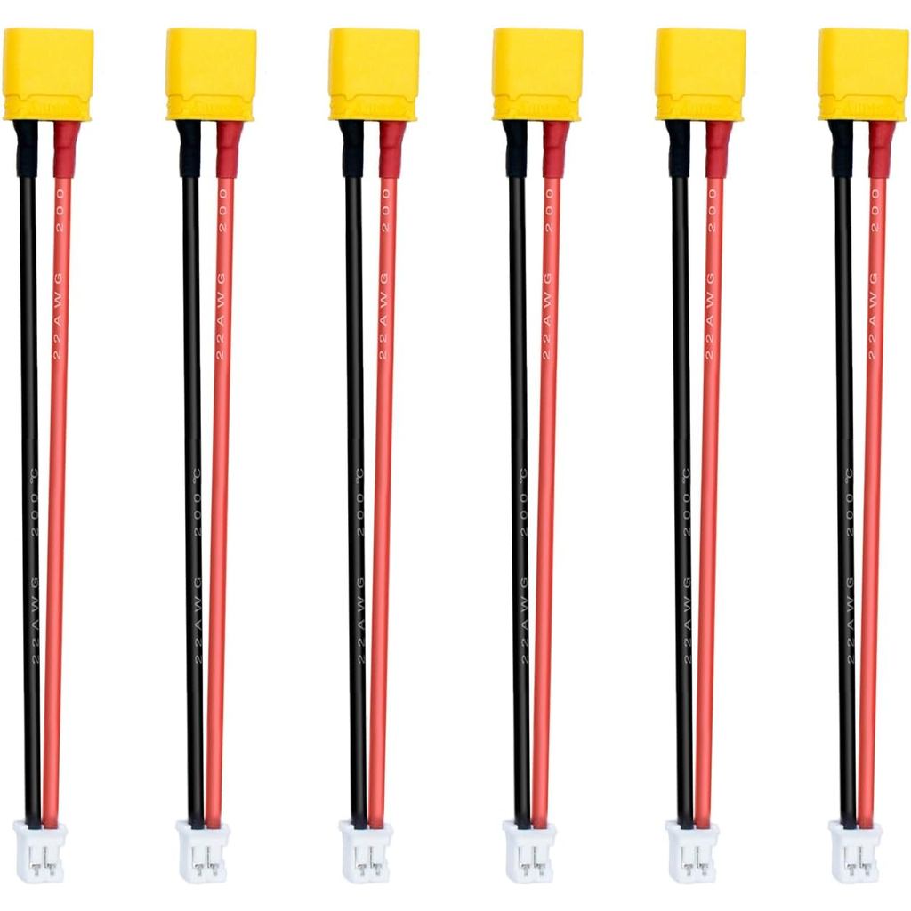 MEIVIFPV JST-PH 2.0 ถึง XT30 ชายอะแดปเตอร์แปลงสาย 22AWG 10 ซม. Tiny Whoop JST PH2.0 Connector สําหรั