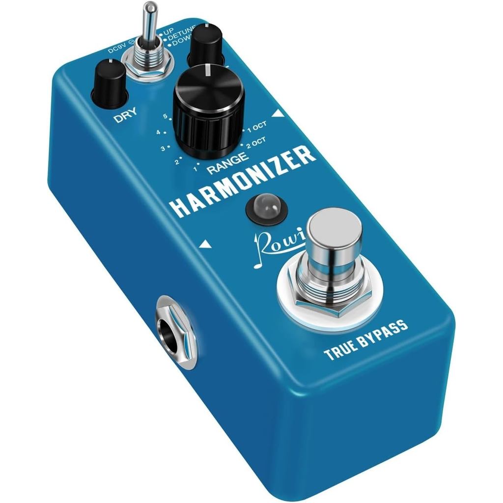 Compact Polyphonic Harmonizer Pitch Shifter Guitar Pedal - Rowin Harmonyzer-Pitch Shift/Detune Modes