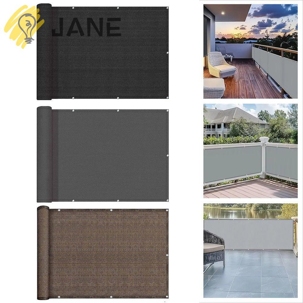 JANE Sun Shading Sails, 3/5/6M กันน้ําระเบียง Shade ผ้า, รั้วอเนกประสงค์ Garden Porch Pool