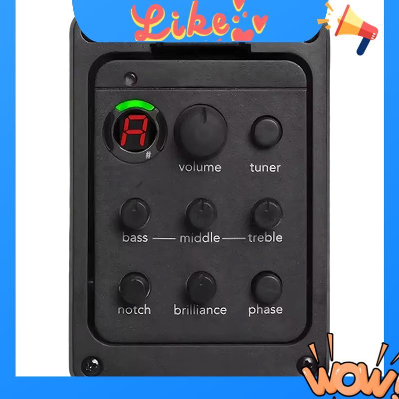 กีต้าร์โปร่ง Pickup 4 Band Preamp EQ Tuner Mic Blend สําหรับ Fishman 201 ปิ๊กอัพกีตาร์