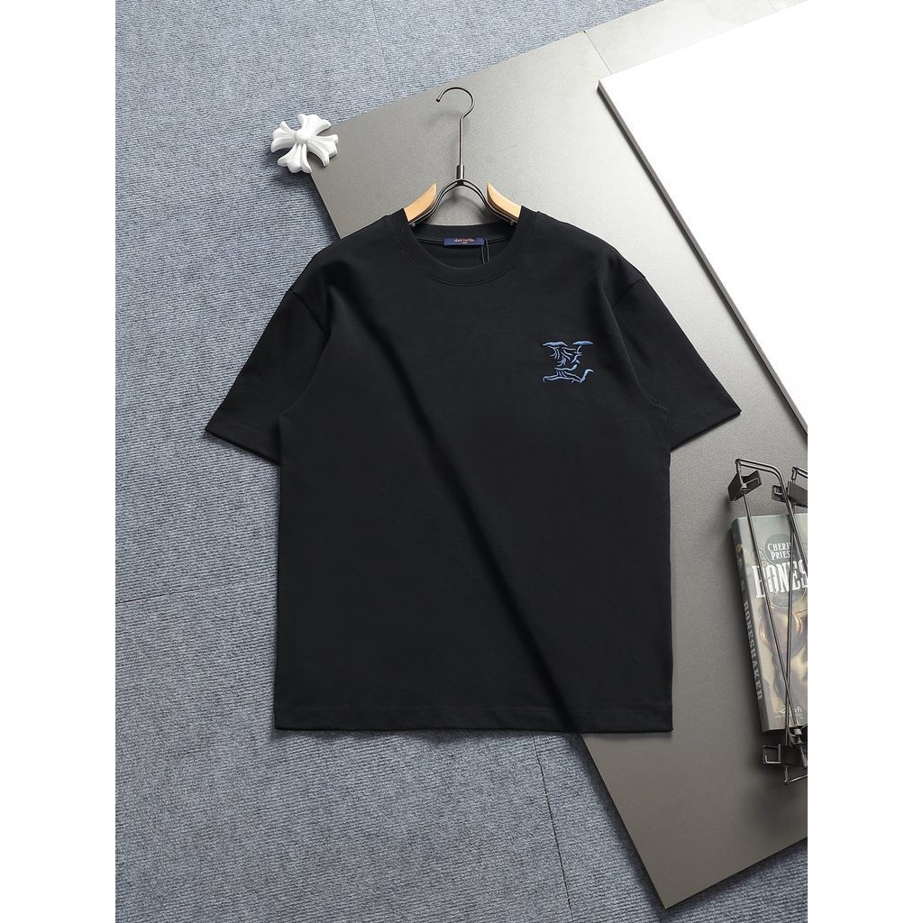 Louis Vuitton/Louis Vuitton/lv ผู้ชายผู้หญิงเสื้อยืดพิมพ์เสื้อยืดหลวมเสื้อยืดขายร้อนสั้น T YHYZ