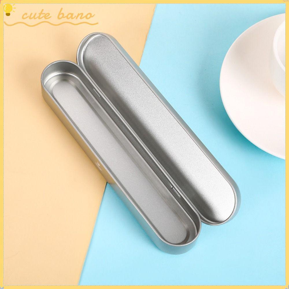 BANO Pen , Gift Metal Square Tinplate Box, Cute Stationery Pen Box Office