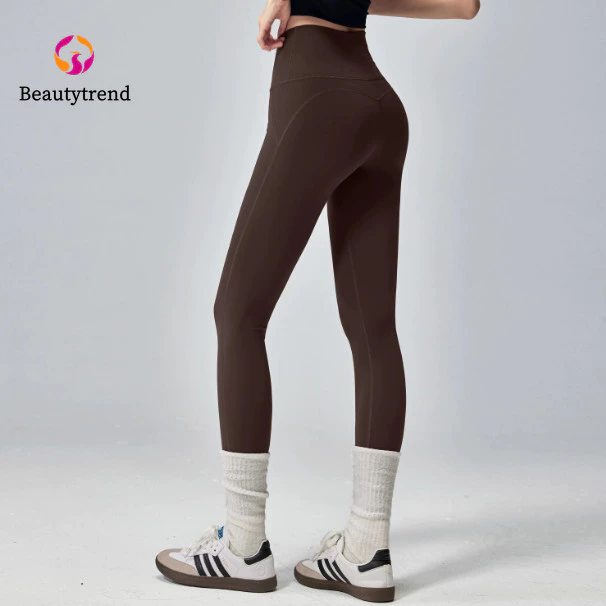 【Beautytrend】กางเกงกีฬา กางเกงโยคะ เอวสูง ยืดหยุ่น รัดรูป เหมาะกับการออกกำลังกายของผู้หญิง ไม่ต้องใส่กางเกงใน ผ้าสัมผัสสบายต่อผิว