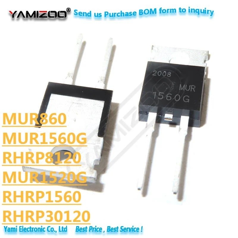 5PCS MUR860 MUR1560G RHRP1560 RURP8120 RURP15120 RURP3060 RHRP860 RHRP30120 MUR1520G MUR820G MUR860 