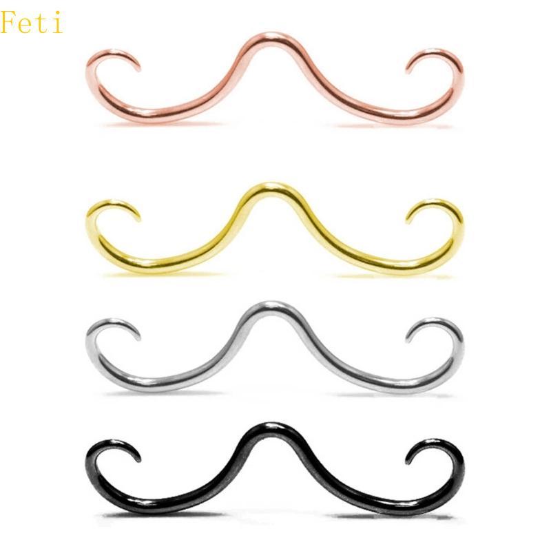 Feti Moustache Septum แหวนจมูกเจาะแฟชั่น Septum Body เครื่องประดับใช้งานง่าย